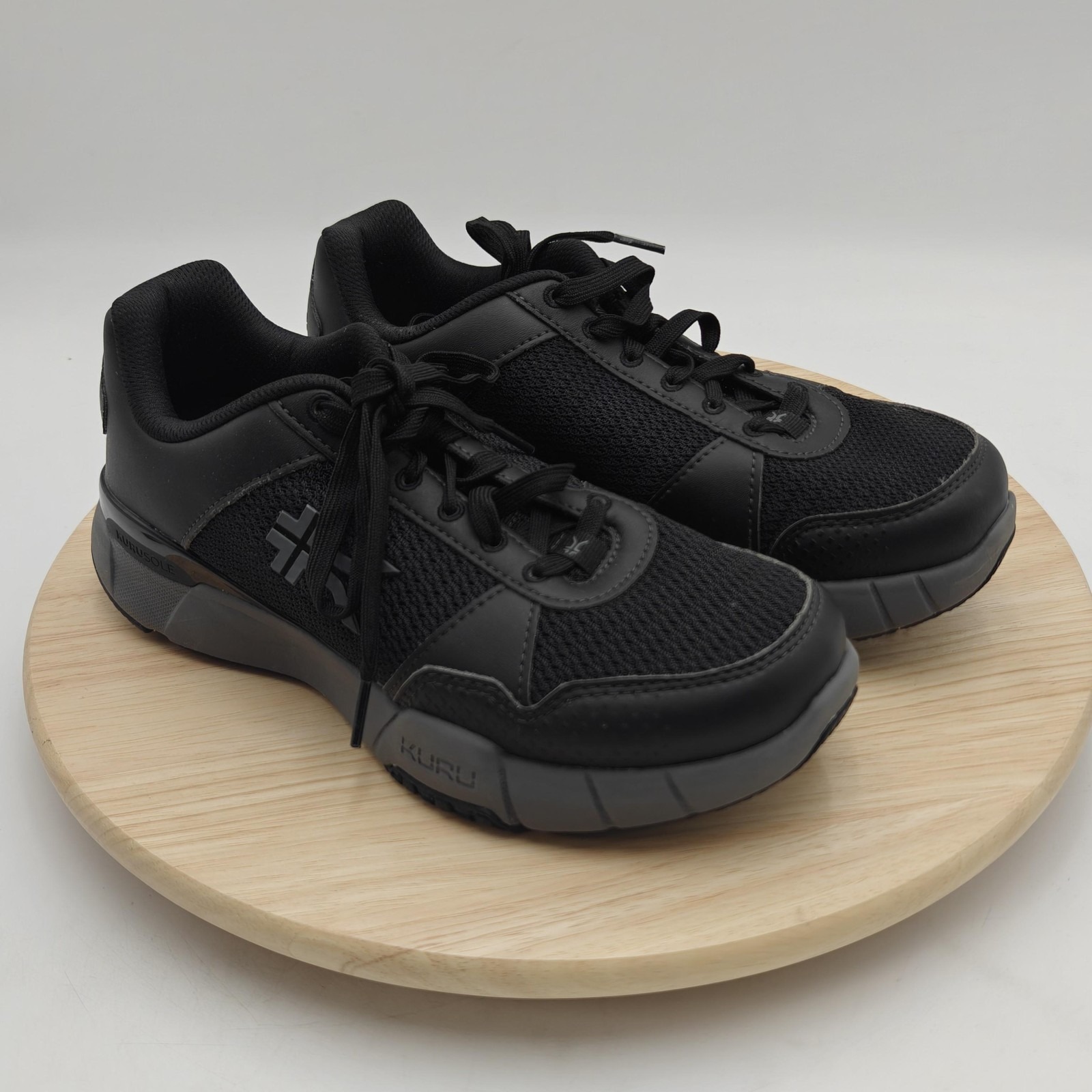 Kuru Quantum 2 Shoes Womens Size 8.5 Wide Black Mesh Walking Comfort Sneaker